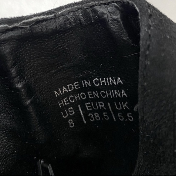 Call It Spring Black Ankle Boots With Gold Trim 8 - Picture 8 of 15